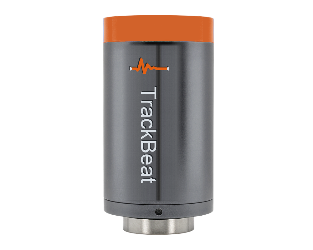 TrackBeat temperature sensor, the same sealed puck used for the vibration sensor.